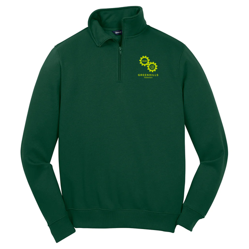 Sport Tek Soft Quarter Zip Sweatshirt -- Forest Green
