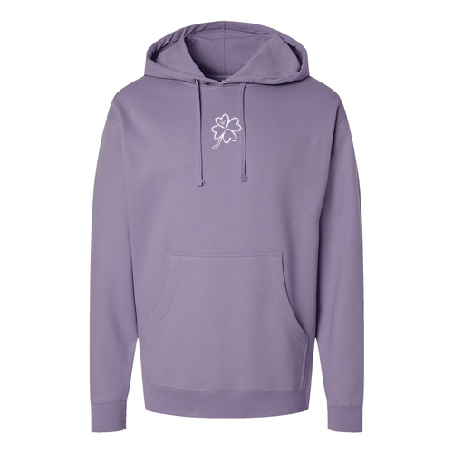 Independent Trading Hooded Sweatshirt -- Plum (Embroidered Logo)