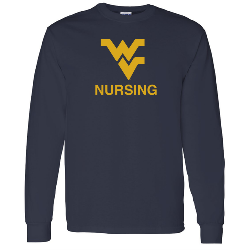 Gildan Heavy Cotton Longsleeve Basic T-Shirt -- Navy