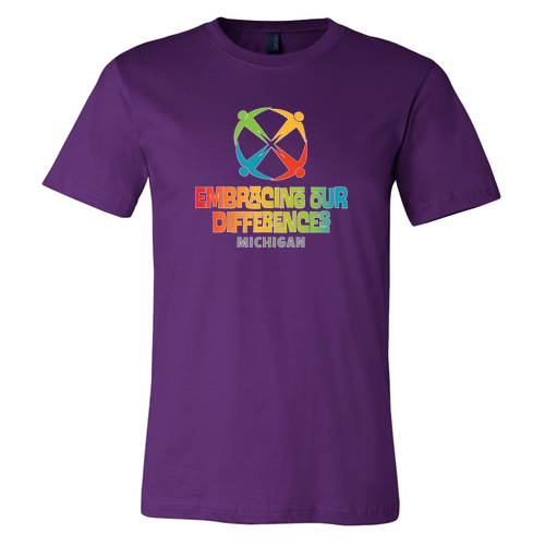 Mens/Unisex Bella Canvas Soft Fitted Jersey T-Shirt -- Team Purple