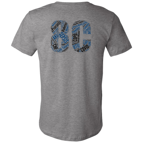 Mens/Unisex Bella Canvas Soft Fitted Heather CVC T-Shirt -- Deep Heather