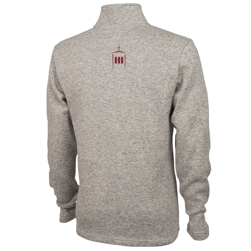 Charles River Mens Heathered Fleece Pullover -- Oatmeal Heather