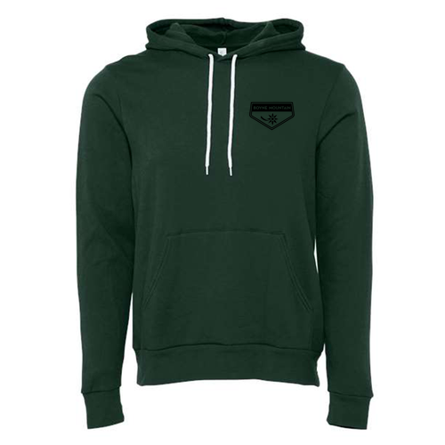 Boyne Mountain Logo 2 Black Ink -- Pullover Hooded Sweatshirt Forest