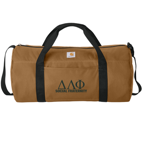 Carhartt Canvas Packable Duffel with Pouch Embroidered  -- Carhartt Brown