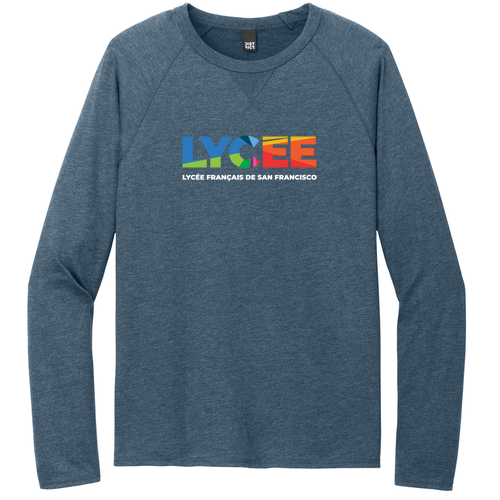 District Featherweight French Terry Long Sleeve Crewneck -- Washed Indigo