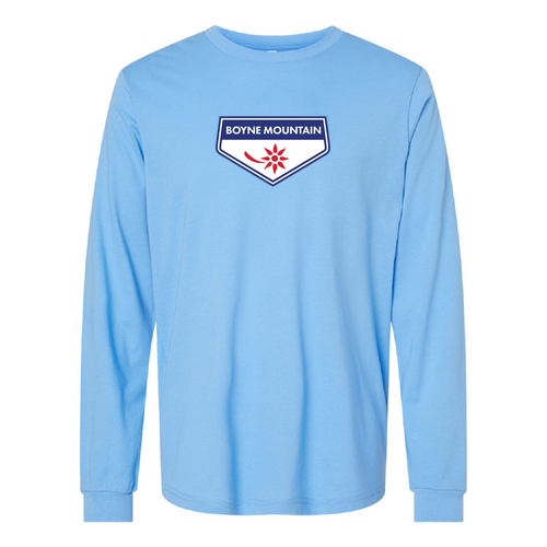 Boyne Mountain Logo 1 Full color -- Long sleeve Carolina Blue