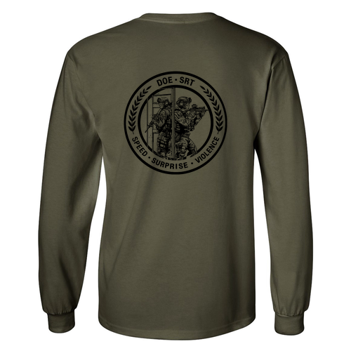 Gildan Heavy Cotton Longsleeve Basic T-Shirt -- Military Green