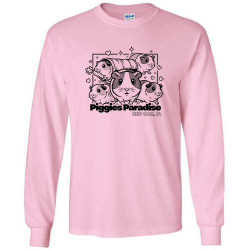 Gildan Heavy Cotton Longsleeve Basic T-Shirt -- Light Pink