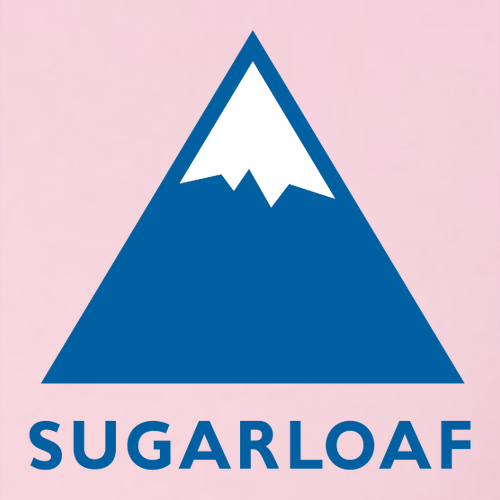 Sugarloaf Logo 2 Blue Ink -- Crewneck Sweatshirt Pink