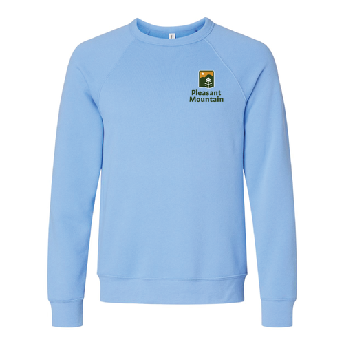 Pleasant Mountain Logo 2 Full color -- Crewneck Sweatshirt Carolina Blue