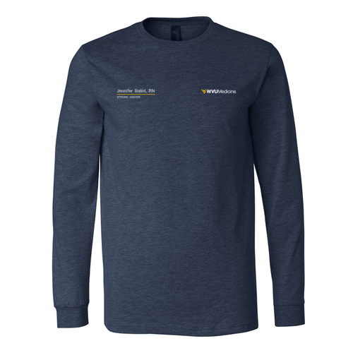 Bella+Canvas Unisex Heather Cvc Long Sleeve Tee- Heathers -- Heather Navy