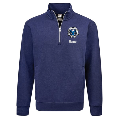 J America Soft BTB Fleece 1/4 zip Swatshirt -- True Navy