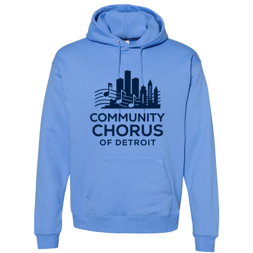 Hanes 7.8 Oz., 50/50 Comfort Blend Fleece Pullover Hood Adult -- Carolina Blue