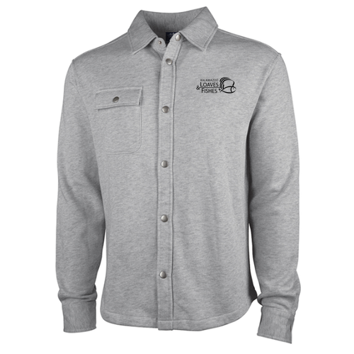Charles River Hyannis Snap Shacket -- Heather Grey