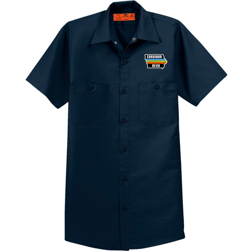 Red Kap Industrial Short Sleeve Work Shirt -- Navy