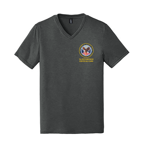 District Made Men's Perfect Tri V-Neck Tee -- Black Frost