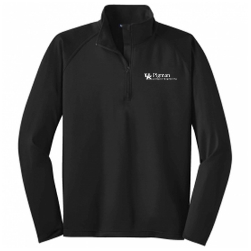Sport Tek Sport Wick Stretch Half Zip Pullover -- Black
