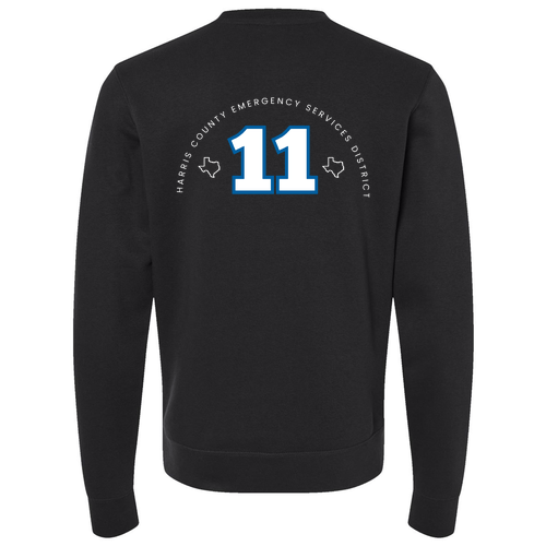 J. America BTB Fleece Crew -- Black