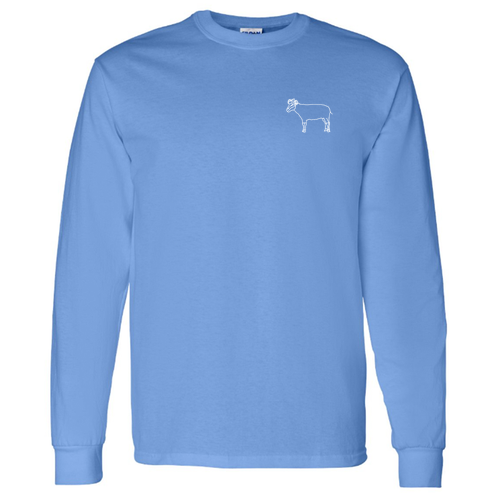 Gildan Cotton Longsleeve T-Shirt -- Carolina Blue