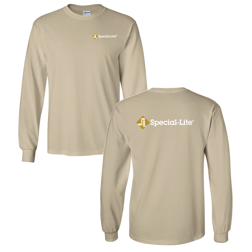 Gildan Ultra Cotton Longsleeve Basic T-Shirt -- Sand