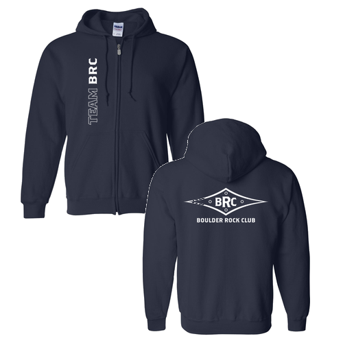 Gildan Full Zip Hooded Sweatshirt -- Navy