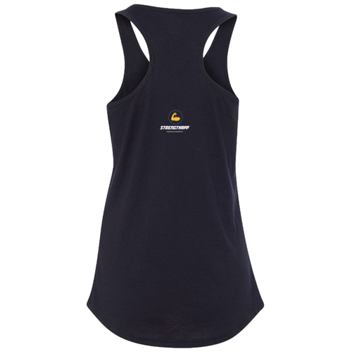 Run Stronger -Ladies Ideal Racerback Tank -- Black