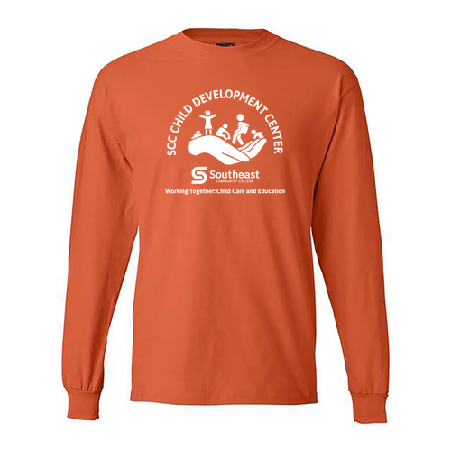 Hanes Beefy T Longsleeve T-Shirt -- Orange