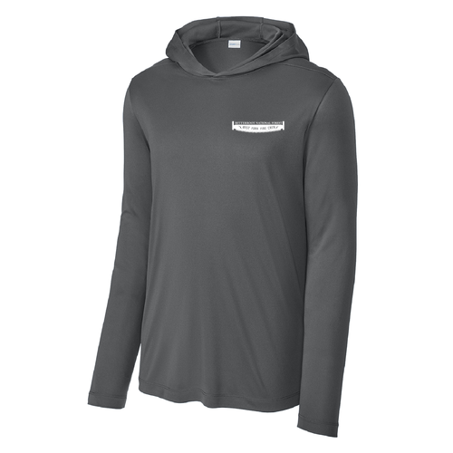 Sport-Tek Posi-UV Pro Long Sleeve Hoodie -- Dark Smoke Grey