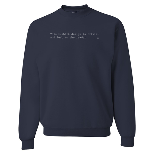 Jerzees 8 Oz., 50/50 Nublend Fleece Crew -- J Navy