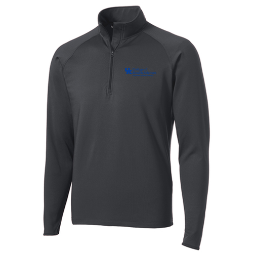 Sport Tek Sport Wick Stretch Half Zip Pullover -- Charcoal Grey
