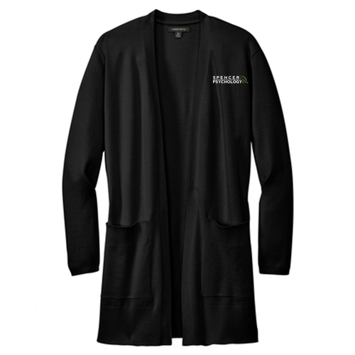 Mercer+Mettle Women's Open Front Cardigan Sweater -- Deep Black