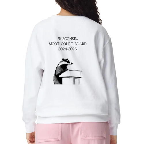 Comfort Colors Adult Crewneck Sweatshirt Badger Logo White