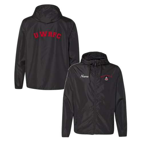 Independent Trading Co. Lightweight Windbreaker Zip Jacket -- Black