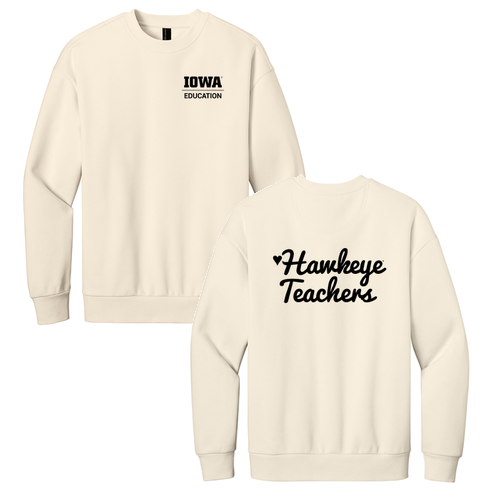 Hawkeye Teacher District V.I.T. Heavyweight Fleece Crew -- Griege