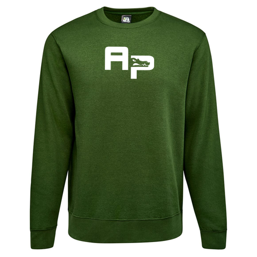 J. America BTB Fleece Crewneck Sweatshirt -- Forest Green