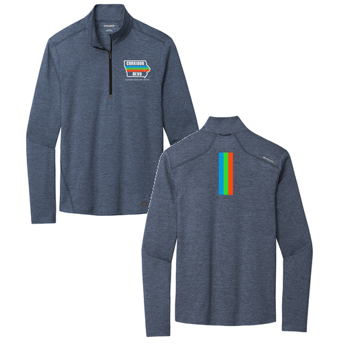 OGIO Endurance Force Quarter-Zip -- Blue Indigo Heather