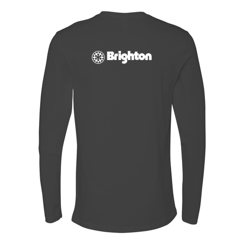 Brighton Logo 2 White Ink -- Long Sleeve Heavy Metal