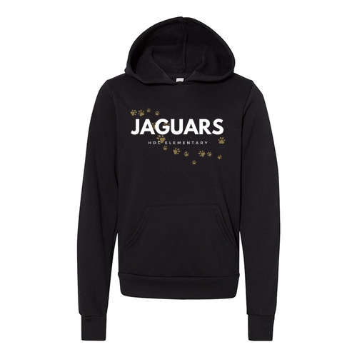 Bella Canvas Youth Sponge Fleece Hooded Sweatshirt -- Black