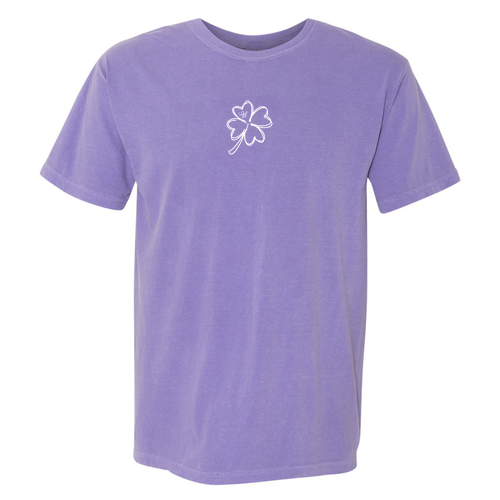 Comfort Colors Unisex Garment-Dyed T-Shirt -- Violet (Printed Clover Logo)