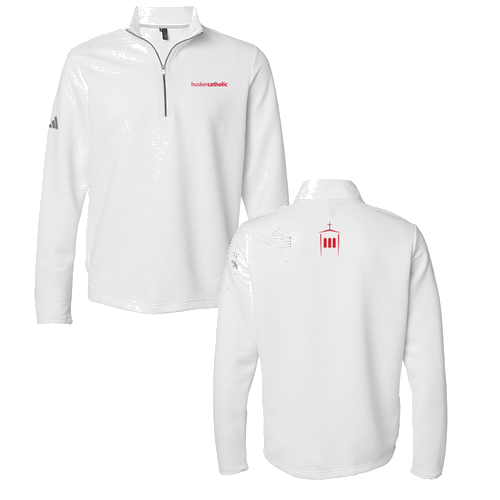 Adidas Spacer Quarter-Zip Pullover -- Core White