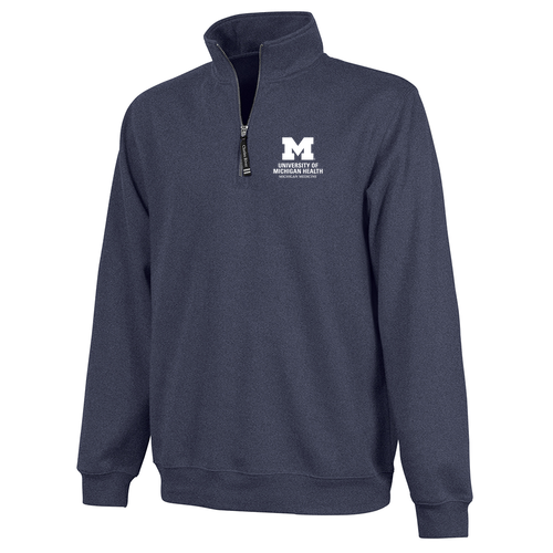 Charles River Soft Crosswind Quarter Zip Sweatshirt -- Navy Heather