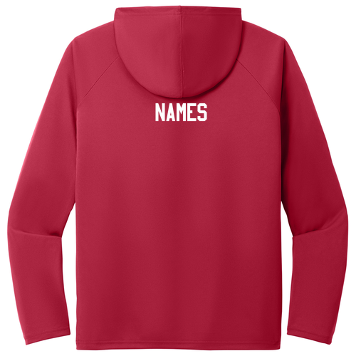 PUR Globe Performance Pullover Hooded Tee -- Red