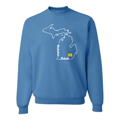 Mens/Unisex Jerzees 8 Oz., 50/50 Nublend Fleece Crewneck Sweatshirt -- Columbia Blue