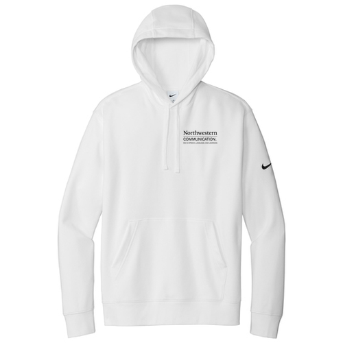 Nike Club Fleece Sleeve Swoosh Pullover Hoodie -- White