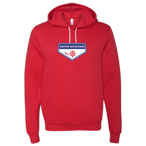 Boyne Mountain Logo 1 Full color -- Pullover hooded sweatshirt Red
