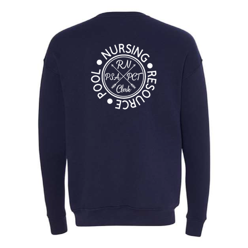 Bella Canvas Soft Drop Shoulder Fleece Crewneck -- Navy