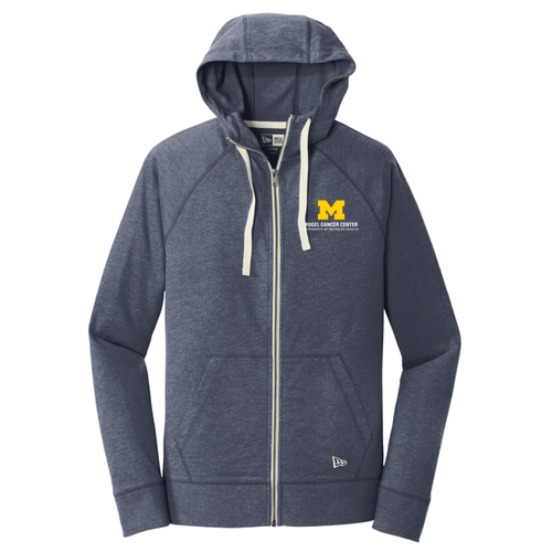 New Era Sueded Cotton Blend Full-Zip Hoodie -- True Navy Heather