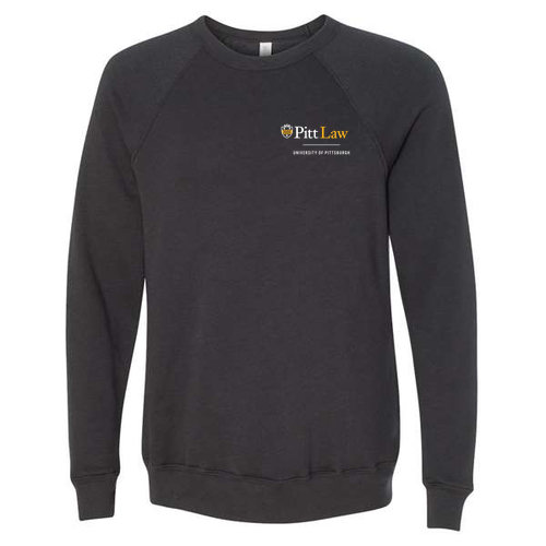 Embroidered PittLaw Sponge Fleece Raglan Sweatshirt -- Dark Grey