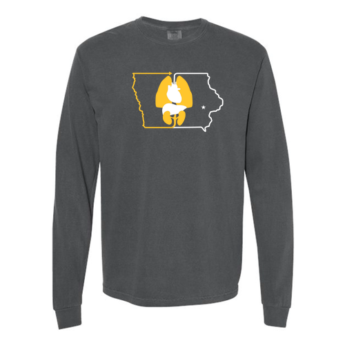 Comfort Colors Unisex Garment-Dyed Heavyweight Long Sleeve T-Shirt -- Pepper