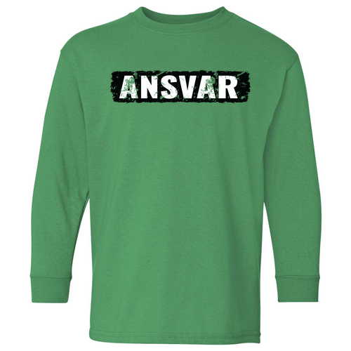 Youth Long Sleeve Green House Gildan Tee